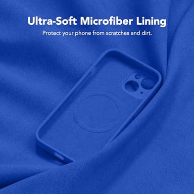 SuydanBox Magnetic for iPhone 15 Case, Compatible with MagSafe, [Screen Protector + Full Camera Protection], Silicone Shockproof Anti-Scratch Protective Phone Case for iPhone 15 6.1", Klein Blue - Image 6