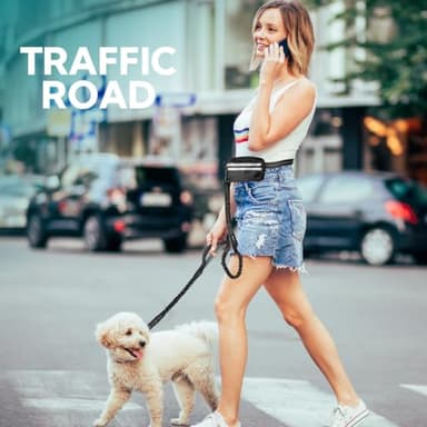 Yicostar Hands Free Dog Leash with Pouch, Retractable Bungee with Double Padded Handles, Dog Leashes with Bungee for Medium & Large Puppy - Image 9