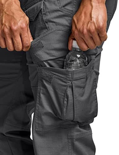 CQR Men's Flex Ripstop Tactical Pants, Water Resistant Stretch Cargo Pants, Lightweight EDC Hiking Work Pants, Dura Flex Mag Pocket Charcoal, 36W x 30L - Image 7