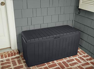 Keter Marvel Plus 71 Gallon Resin Deck Box-Organization and Storage for Patio Furniture Outdoor Cushions, Throw Pillows, Garden Tools and Pool Toys, Dark Grey - Image 6