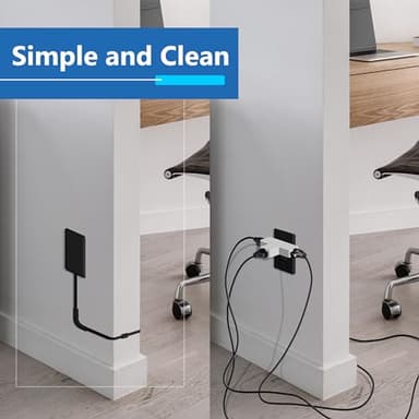 LIDER Outlet Extender with 3 Receptacles, 21W USB Type-A, and 2 USB Type-C, Ultra-Thin Wall Plate Plug with Cord Extender, 3-Outlet Power Strip, Flat-Face, Slim Design, ETL-Listed, 3ft Cord, Black - Image 7