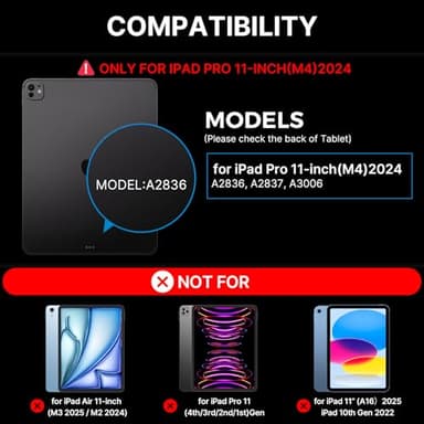 typecase Keyboard Case for iPad Pro 11-inch (M4) 2024 – Magic-Style Keyboard with Floating Magnetic Stand, Multi-Touch Trackpad & 11-Color Backlit, Pencil Holder, Black - Image 2