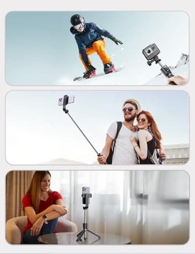 ANXRE Selfie Stick Tripod with Remote, Extendable 360° Rotatable Selfie Stick, 41.7" Phone Tripod Stand for Cell Phone Filming Compatible with iPhone Samsung Android Smartphone Gopro - Image 6