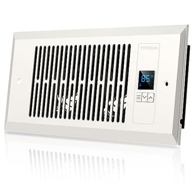 VIVOSUN Quiet Register Booster Fan 4”×10”, Smart Register Vent with Intelligent Thermostat Control, Cooling Heating AC Vent Booster Fan, Matte White - Image 1
