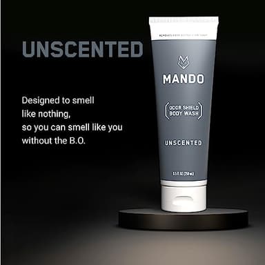 Mando Odor Shield Body Wash - 24 Hour Control - Removes Odor Better than Soap - SLS Free and Paraben Free, Skin Safe - 8.5 Ounce (Unscented) - Image 3