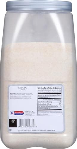 McCormick Culinary Garlic Salt, 12 lb - One 12 Pound Container of Garlic Salt Seasoning, Ideal for Soups, Breads, Vegetables, Meats and More - Image 2