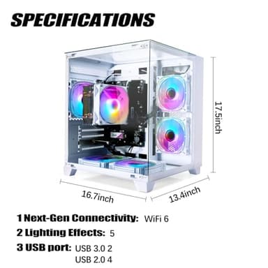 LXZ Desktop Gaming Computer, R7 5700G, 4.4GHz, 32GB DDR4, 1TB NVMe SSD - Image 7
