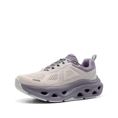 NORTIV 8 Women's Comfortable Walking Shoes Running Tennis MovePropel Athletic Gym Workout Jogging Fashion Sneakers,Size 8,Grey Pink/Purple,SNWS247W - Image 1