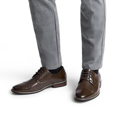 Bruno Marc Men's Prince Classic Modern Formal Oxford Lace Up Dress Shoes,Size 9,Dark Brown,BMUMOX2528 - Image 6