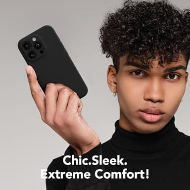 SuydanBox Magnetic for iPhone 14 Pro Case, Compatible with MagSafe, [Full Camera Protection][Screen Protector] Silicone Shockproof Protective Phone Case for iPhone 14 Pro 6.1", Black - Image 8