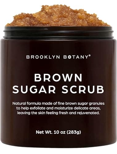 Brooklyn Botany Brown Sugar Body Scrub - Moisturizing and Exfoliating Body, Face, Hand, Foot Scrub - Fights Acne, Fine Lines & Wrinkles, Great Gifts For Women & Men - 10 oz - Image 1
