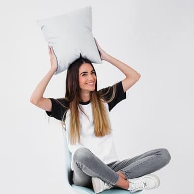 ZUPERIA Throw Pillows 20x20 (Pack of 2), Premium Filling Down Alternative Throw Pillows Insert for Decorative Indoor Pillows, Throw Pillows for Bed, Couch and Living Room - Image 6