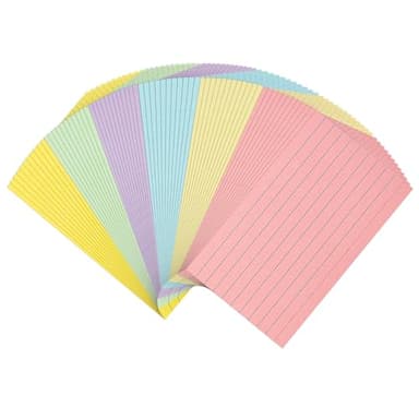 300Pcs Colored Index Cards 5x8, Goefun Lined Flashcards, 6 Color Notecards for Studying, Recipes, Memo Cards, Office Supply, To Do List, Presentation - Image 1