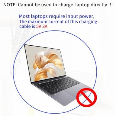 USB to DC 5V Power Cord, Universal USB to DC 5.5x2.1mm Plug Power Charging Cable with 10 Connectors for Router, Mini Fan, Speaker, Camera, Smart Phone and More 5V Devices - Image 7
