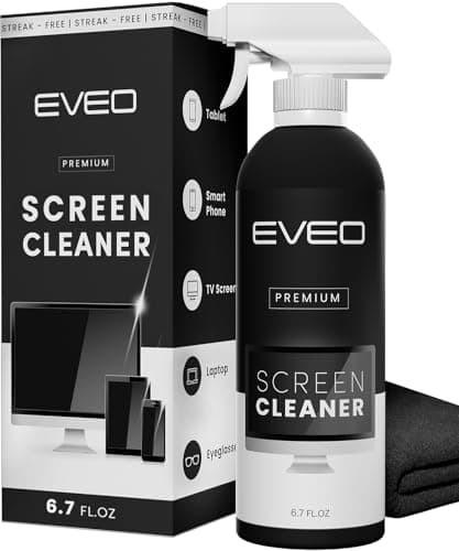 EVEO® Screen Cleaner Spray Kit (Streak-Free) TV Screen Cleaner for Smart TV, LCD, LED, OLED | Computer Screen Cleaner Spray and Wipe Microfiber Cloth - TV, Monitor, Laptop, iPad, Car - 6.7oz 1 Pack - Image 1