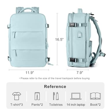 Personal Item Travel Backpack For Women Men Airline Approved Carry On Backpack Flight Approved Waterproof Sports Luggage Backpack Casual Daypack Small Hiking Backpack - Image 3