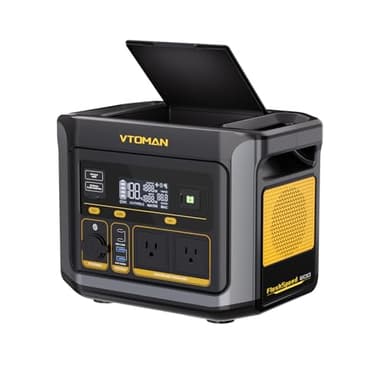 VTOMAN FlashSpeed 600, Portable Power Station 499Wh, 70Min Fully Charged, 600W(Peak 1200W) LiFePO4 Battery Solar Generator, 9 Output Ports for Vehicle Emergency, Road Trip, Outdoor Camping - Image 1