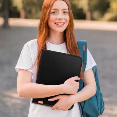 Sooez 13 Pocket Accordion File Organizer, Zipper Expanding File Folder Organizer, Reinforced Plastic Accordion Folder, A4 Letter Size, Portable Folders for Documents, Black - Image 7