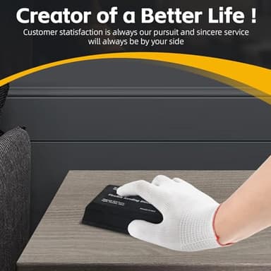 AF44L Sanding Block Kit 7 PieceTearBlock and Sandpaper,Flexible EVA Foam Wet or Dry Sanding Blocks Kit for Automotive Sanding or Woodwork Sanding,Light,Hard,Black,Flexible - Image 2