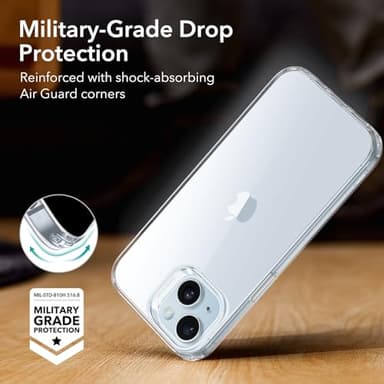 ESR Clear Case for iPhone 15 Plus Case, Shockproof Thin Cover, Yellowing-Resistant Slim Transparent TPU Phone Case, Zero Series, Clear - Image 4