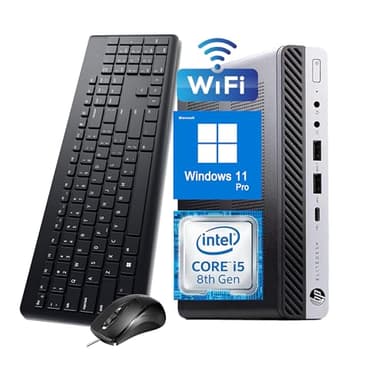 HP EliteDesk 800 G4 Mini Tiny Business Desktop Computer, Intel Core i5-8500T, 16GB DDR4 RAM, 512GB NVMe SSD, WiFi, Bluetooth, DisplayPort, Win11 Pro 64-bit (Renewed) - Image 1