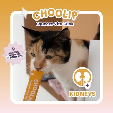 Choolip Squeeze Vita Stick Lickable Treats for Dogs & Cats. 49 Kidney Support Sticks with Essential multivitamins. Soft and Tasty Paste for All Life Stages, Supporting Kidney Health - Image 8