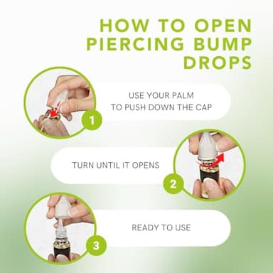 BodyJ4You Piercing Keloid Bump Removal - Natural Oil Piercing Bump Treatment - Nose Septum Belly Ear Cleaner Soothing Skin Recovery Solution - Safe Care Piercing Reduce Appearance Scars - 0.33 Fl Oz - Image 7