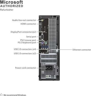 Dell Optiplex 5050 SFF PC Desktop Computer PC Setup, 24" FHD Monitor, Intel i5-7500 3.4GHz, 16GB RAM, 256GB SSD, Keyboard, Mouse, USB WiFi, Win 10 Pro(Renewed) - Image 5