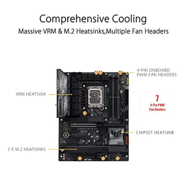 ASUS TUF Gaming Z790-Plus WiFi LGA 1700(Intel 14th,12th &13th Gen) ATX Gaming Motherboard(PCIe 5.0,DDR5,4xM.2 Slots,16+1 DrMOS,WiFi 6,2.5Gb LAN,Front USB 3.2 Gen 2 Type-C,Thunderbolt 4(USB4),Aura RGB) - Image 4