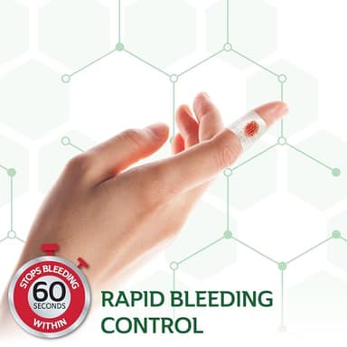 CURAD BloodStop Wound Dressing, 1” x 1”, Hemostatic Gauze Helps Stop Bleeding Quickly, For Cuts, Abrasions or Nosebleeds, 10 Count - Image 2