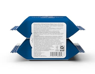 Amazon Basics Makeup Remover Wipes, Gentle Cleansing, Dermatologist Tested, Original, Plant Based, Alcohol-Free, Removes Waterproof Mascara, 25 Count Per Pack, Pack of 2 - Image 2