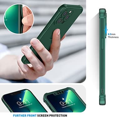 ORETECH for iPhone 13 Pro Max Case, with [2 x Screen Protectors] [15 Ft Military Grade Drop Test] [Camera Protection] 360° Shockproof Slim Thin Phone Case for iPhone 13 Pro Max Cover 6.7" - Green - Image 4