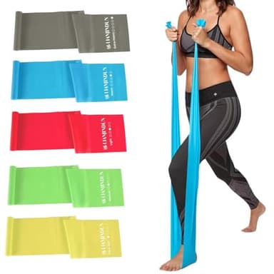 Lianjindun 5 Pcs Professional Resistance Bands. Latex-Free, Elastic Band, Work Out Bands, Stretch Bands for Working Out Women or Men, Exercise Bands Set for Physical Therapy, Yoga - Image 1