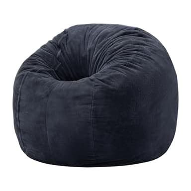 Hobestluk Bean Bag Chairs 2.5FT Beanbag Chair with Plush Faux Fur Cover Memory Foam Bean Bags, Small Bean Bag Chair for Living Room Bedroom, Playroom(Dark Grey) - Image 8