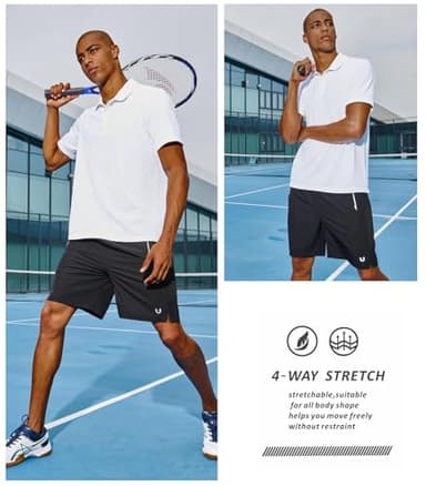 NORTHYARD Men's Running Athletic Shorts 5"/ 7"/ 9" Workout Gym Short Tennis Quick Dry Active Sport Hiking Basketball-7'' Black-L - Image 4