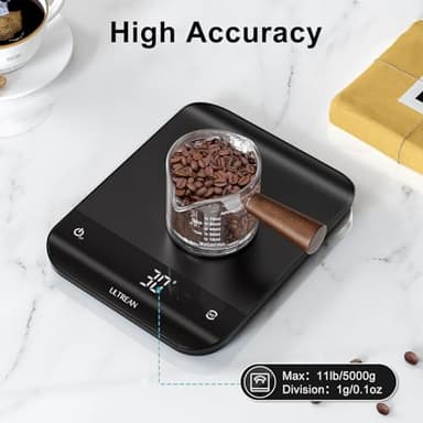Ultrean Food Scale, Digital Kitchen Scale with LED Display, Weight Grams and Ounces for Baking Cooking, 6 Units with Tare Function, 11lb (Batteries Included) - Image 3