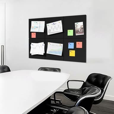 MaxGear Large Cork Board for Wall 36" x 24", Black Bulletin Board, 6 Pack Felt Wall Tiles with Pushpins, Cork Boards for Office Push Pin Board Tack Board Felt Board - Image 7