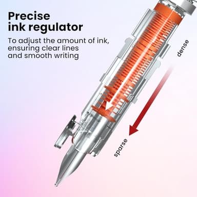 WRITECH Fountain Pen Fine Nib: Retractable Black Ink Pens Set Includes 5 Ink Cartridges Smooth Writing for Calligraphy Sketching Journaling Gift (Purple) - Image 5