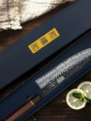 HOSHANHO 8 Inch Japanese Gyuto Chef Knife, 9 Layers 10Cr15CoMoV High Carbon Steel Kitchen Knife, Professional Hand Forged Cooking Knife with Ergonomic Rosewood Handle - Image 8