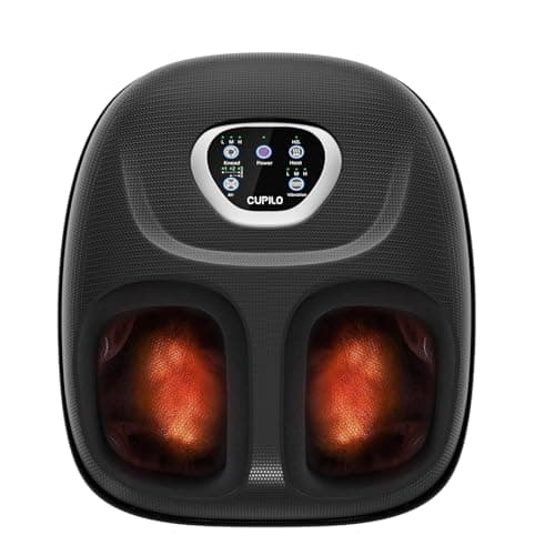 CuPiLo Foot Massager FSA Eligible HSA, Feet Massager with Heat for Plantar Fasciitis Relief, 5 Levels Compression & Vibration Massage for Neuropathy, Thanksgiving Gifts for Women Men, Fits Up to 13" - Image 1