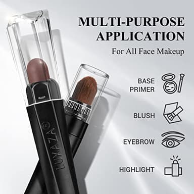 LUXAZA 3Pcs Neutral Brown Eyeshadow Stick Set, Matte And Shimmer Creamy Eyeshadow Pencil, Shiny Pink Shadow, Waterproof Long Lasting Smoky Eye Makeup - Image 5