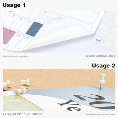 Ospelelf 2025 Wall Calendar Large 32'' x 48'' Dry Erase Laminated Calendar for Wall, 12 Month Big Family Calendar, Use July 2025 - June 2026 (Morandi) - Image 6