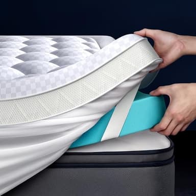 Biteany 5 Inch Mega Support Memory Foam Mattress Topper for Pressure Relief, Dual Layer 2.5" Pillow Top Mattress Topper Plus 2.5" Cooling Gel Infused Memory Foam Mattress Pad (Queen - Image 4