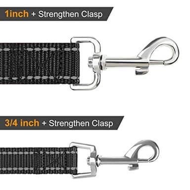 Joytale Dog Leash, 6 FT Double-Sided Reflective, Padded Handle Nylon Heavy Duty Leashes for Medium & Large Dogs Walking, Black - Image 5