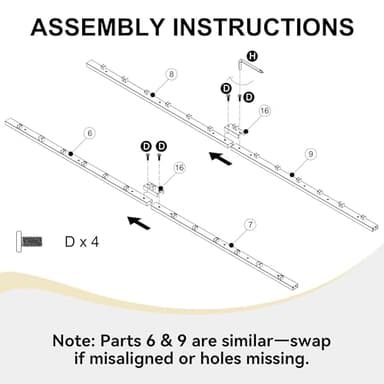 Susalt Queen Size Bed Frame with Storage Headboard, Sturdy Metal Platform Bed Frame with LED Lights and Charging Station, Easy Assembly, No Box Spring Needed, Noise Free, Rustic Brown - Image 8