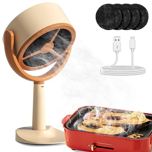 SYNAMENO Portable Range Hood Desktop Kitchen Exhaust Fan for Cooking with 2-Speed Suction, Hangable Design with 5 Detachable Filters, for Hot Pot, Indoor BBQ, RV Camping, Small Kitchen - Image 1