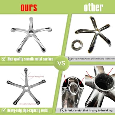 Ainilaily Rolling Stool with Wheels, Heavy Duty 400 lbs Stool for Shop Guitar Lab Tattoo Workbench Medical, Adjustable Swivel Chair (Grey) - Image 4