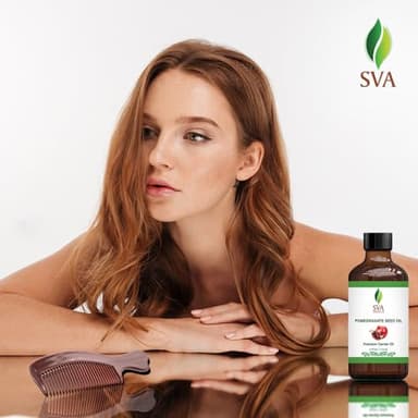 SVA Pomegranate Seed Organic - 4 Fl Oz – 100% Natural Cold Pressed Organic Pomegranate Oil - for Face, Skin Care, Hair Care, Scalp Massage & Body Massage – Carrier Oil with Dropper - Image 6