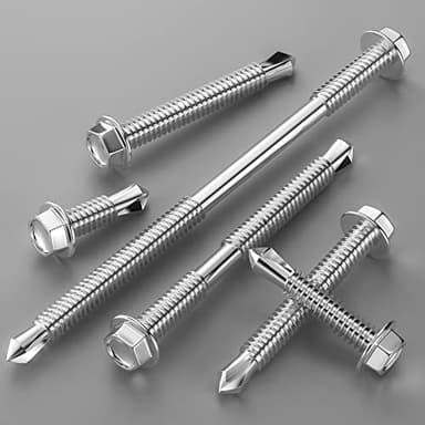Wensilon (300Pcs) #8×3/4" Hex Washer Head Self Drilling Screws, 410 Stainless Steel Metal SheetScrews，TEK Screws, Sheet Metal Self Tapping Screws - Image 4