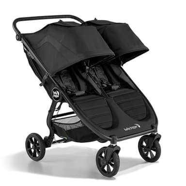 Baby Jogger City Mini GT2 All-Terrain Double Stroller Jet Black Perfect for Newborn and Toddler Compatible with Britax Cybex Graco and Maxi Cosi Infant Car Seats - Image 1